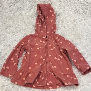 Carter's Pink Heart Hoodie Jacket